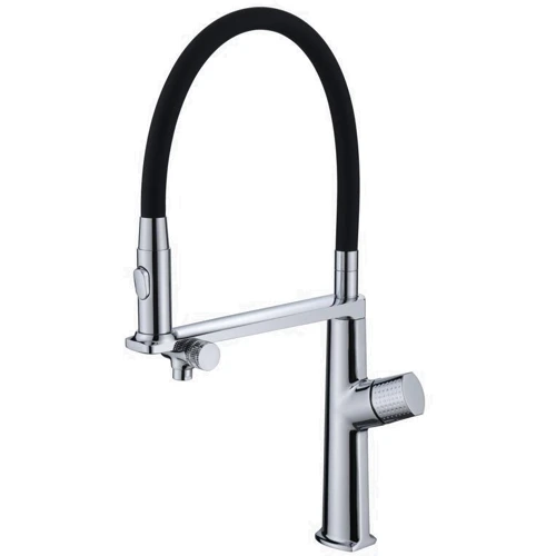 Смеситель для кухни Lefton Copper Kitchen Single-Hole Rotatable Faucet with Water Filter-KF2208 Chrome
