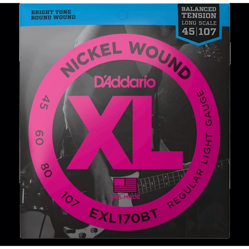 Струна для гітар Набір струн D'addario EXL170BT XL Nickel Wound Balanced Tension Regular Light (45-107)
