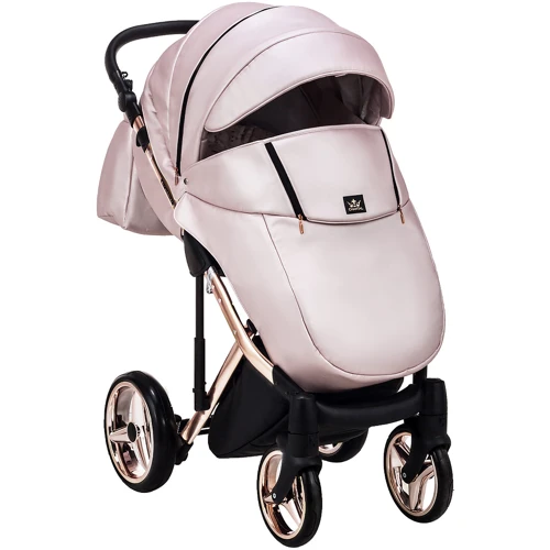 Коляска 2 в 1 Adamex Chantal Star Polar (Pink Gold) шкіра 100% Star 121 (624717): Стать дитини дівчинка