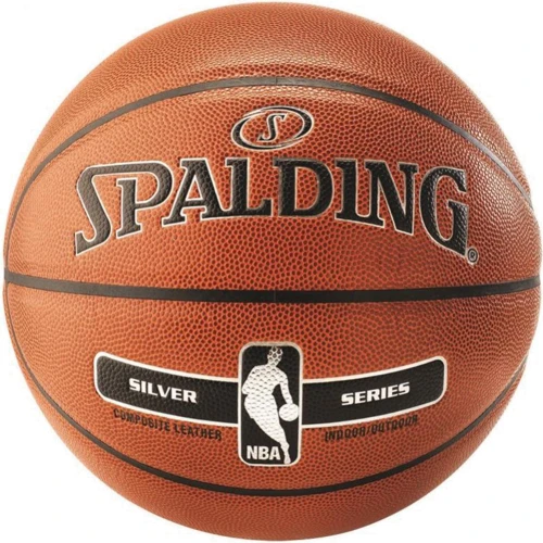 Мяч для игры Spalding NBA Silver In/Out баскетбольный размер 7 оранжевый (NBA-SL-INOUT_7)