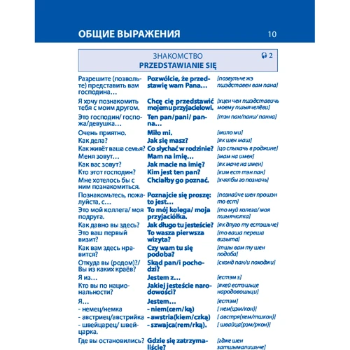 Російсько-польська розмовник і словник: Кількість сторінок 318