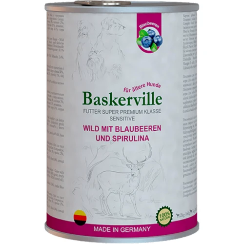 Влажный корм Baskerville для пожилых собак Оленина с черникой 800 г (21587)