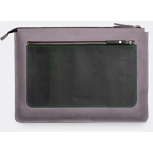 INCARNE Handmade Mocco Gray/Green for MacBook Air 13"
