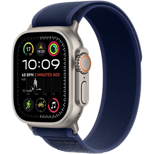 Apple 49mm Blue Trail Loop S-M - Natural Titanium Finish (MXTT3ZM/A): Сумісність Apple Watch 49mm, Apple Watch 46mm, Apple Watch 45mm, Apple Watch 44mm