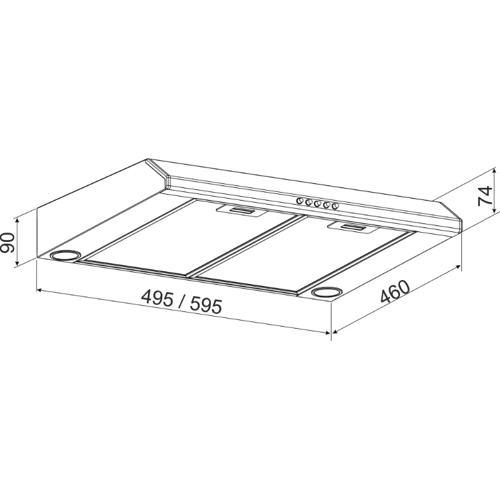 Вытяжка GRANADO Toses 1503-450 inox: Тип воздухоочистителя Рециркуляция, Отвод