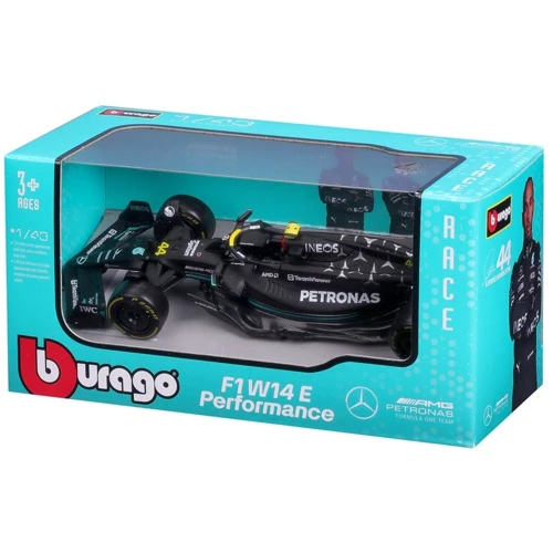 Автомодель Bburago Mercedes-AMG F1 W14 E Performance 2023 1:43 (18-38080): Масштаб 1:43