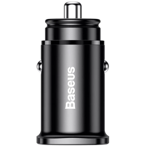Зарядний пристрій Baseus Car Charger USB+USB-C Square Metal 30W Black (CCALL-AS01): Кабель в комплекті Відсутнє