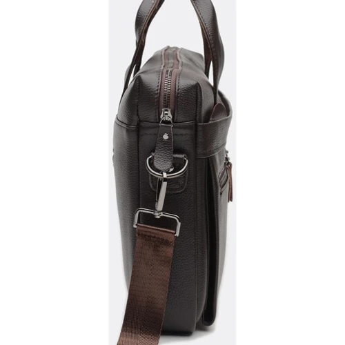 Чоловіча сумка месенджер Borsa Leather коричнева (K18612-brown): Країна виробник Тайвань