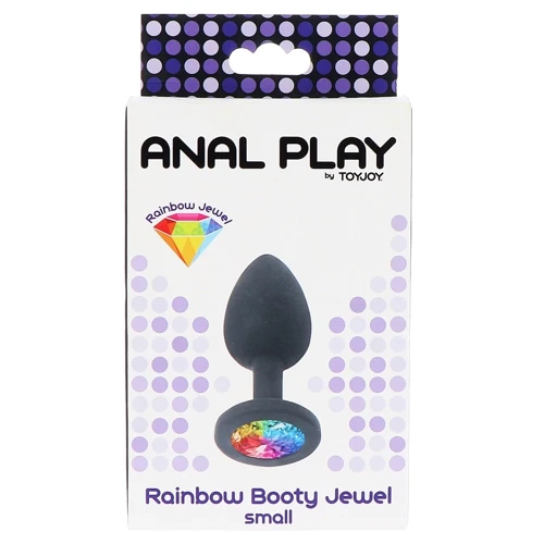 Анальная пробка с радужным кристаллом Toy Joy Rainbow Booty Jewel Small