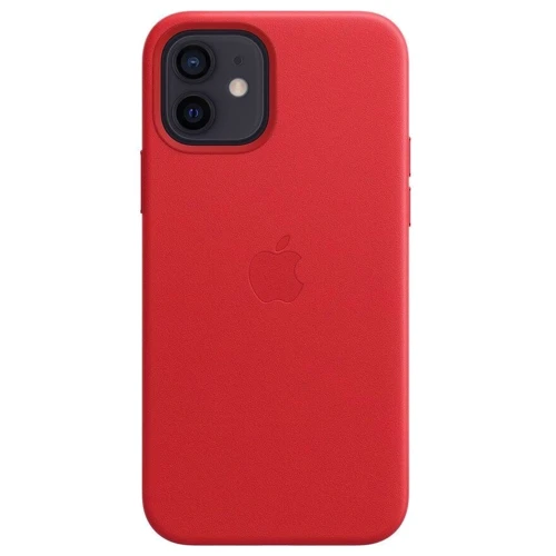 Чохол для iPhone Apple Leather Case with MagSafe (PRODUCT) Red (MHKD3) for iPhone 12/iPhone 12 Pro: Колір червоний