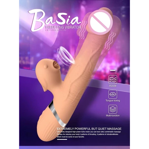 Вибратор с толчками и ротацией Boss Series Basia Thrusting Vibrator