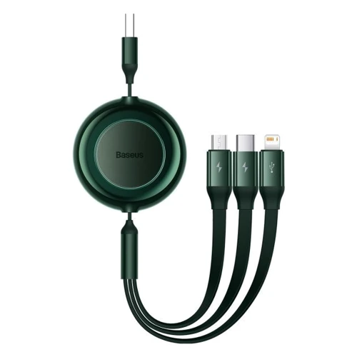 Кабель Baseus USB Cable to Micro USB/Lightning/Type-C Bright Mirror 2 Series 3.5A 1.1m Green (CAMJ010006)