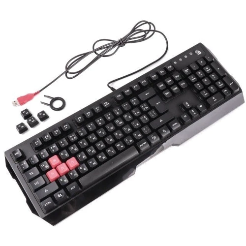 Комплект дротовий A4Tech Bloody Q1300 USB Black: Тип клавіш мембранний