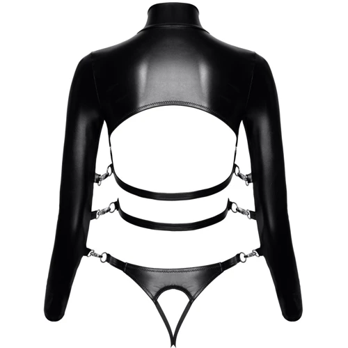 Комплект с фиксаторами для рук Orion Bad Kitty Shirt With Thong Black, L
