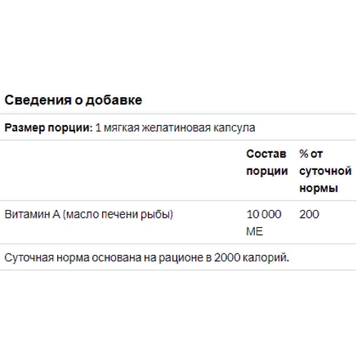 Bluebonnet Nutrition, Vitamin A, 100 Softgels (298): Форма випуску капсули