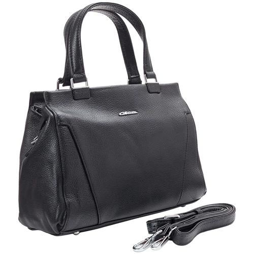 Женская сумка тоут Giorgio Ferretti черная (SHIGF2017146-black): Фактура Матовая, Зернистая