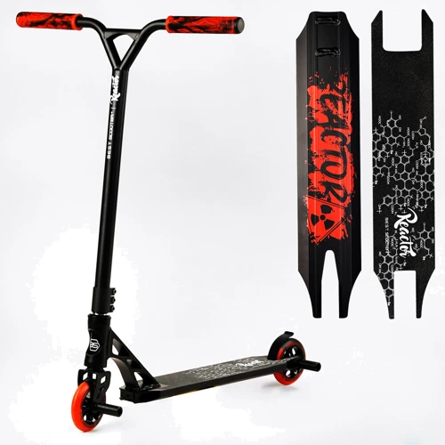 Самокат трюковый Best Scooter Reactor Black and Red (112772) фото 9
