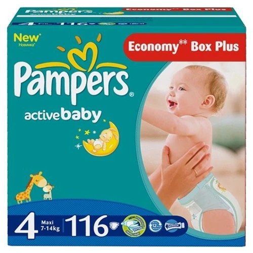 PAMPERS Active Baby-Dry Maxi (7-14 кг) Мала Мега Упаковка 116