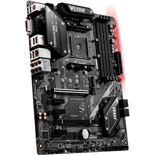 MSI B450 TOMAHAWK MAX II: Роз'єми на задній панелі USB Type-C, USB 2.0, USB 3.2 Gen 1, USB 3.2 Gen 2