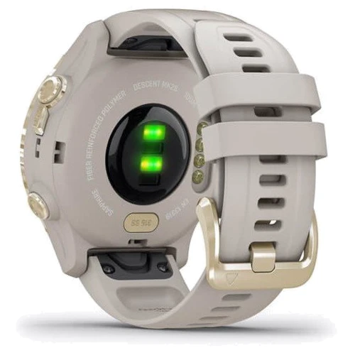 Смарт-годинник Garmin Descent Mk2S Light Gold with Light Sand Silicone Band (010-02403-01): Колір ремінця бежевий