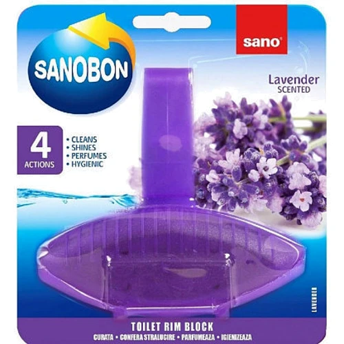 Туалетний блок Sano Lavender Scented Toilet Rim Block лаванда 55 г
