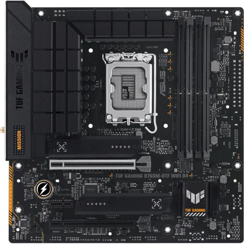 Asus TUF Gaming B760M-BTF WiFi D4: Оперативна пам'ять 4xDDR4 5333 МГц, до 128 ГБ