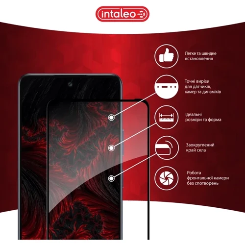 Intaleo Tempered Glass Full Glue Black for Infinix Hot 50 4G: Материал стекло
