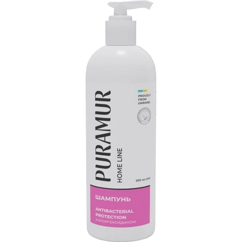Шампунь Puramur Antibacterial Protection с хлоргексидином 200 мл (4823082434848)