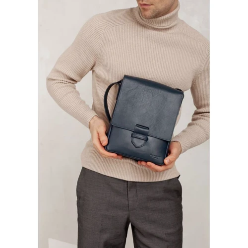 Мужская сумка планшет BlankNote синяя (BN-BAG-18-navy-blue)