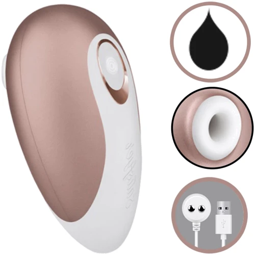 Satisfyer Pro Deluxe NG Rose Gold - компактный вакуумный стимулятор клитора