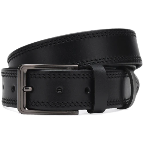 Мужской ремень Borsa Leather черный (Cv1gnn13-125)