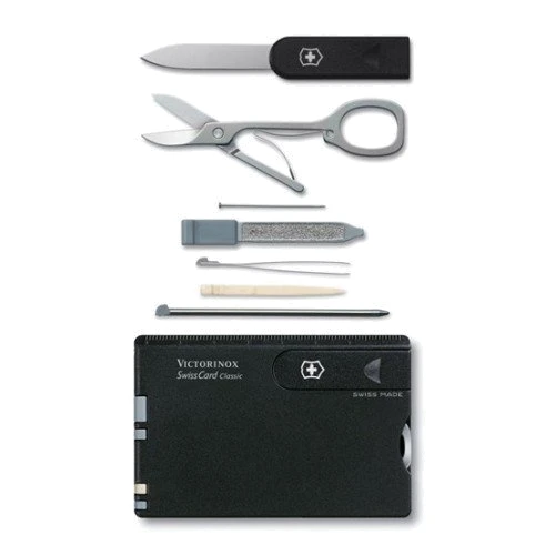 Мультитул Victorinox Swisscard 82Х54Х4мм/10предметов/черный (0.7133): Тип мини-мультитул