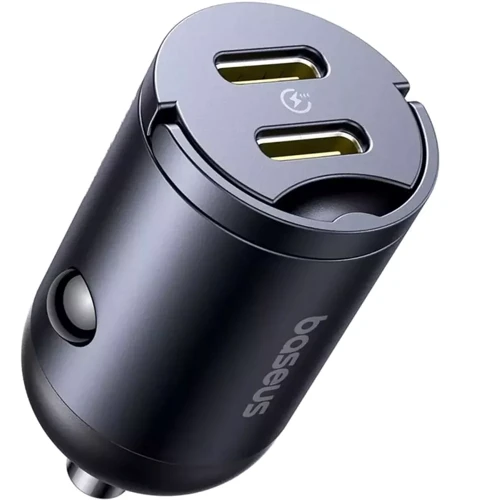 Зарядное устройство Baseus Car Charger 2xUSB-C Tiny Star Mini 30W Black (C00035001121-03)