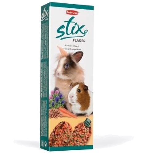 Корм Padovan Stix flakes Coniglietti для взрослых декоративных кроликов морских свинок и шиншилл 100 г (PP00162)