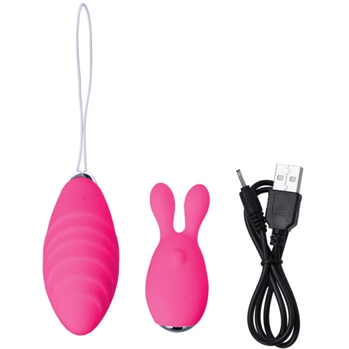 Набор JOS Vita: виброяйцо + вибронасадка на палец Pink