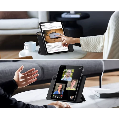 Аксесуар для iPad BeCover Magnetic 360 Rotating with Pencil mount Black for iPad 10.9 (2022 / 2024) / iPad 11 2025 (708502): Особливості Стильний дизайн, Зручно тримати в руці, Стильний зовнішній вигляд, Приємний на дотик, відділення для стілусу, Надійний захист від подряпин і забруднень
