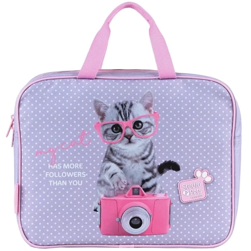 Шкільна текстильна сумка Kite A4 1 відділення 589 Studio Pets (SP24-589): Формат A4