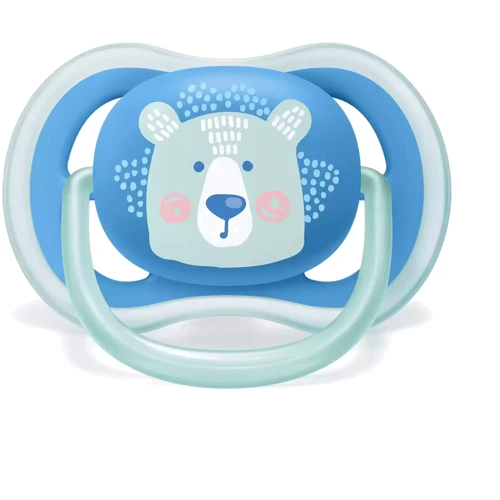 Пустышка Philips AVENT Ultra Air с декором для мальчиков 0-6 мес 2 шт (SCF085/03): Возраст старше 6 месяцев