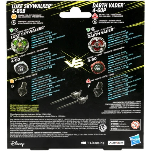 Набор игрушечный HASBRO BEYBLADE из двух волчков Звездных Войн и пускового устройства серии BeyBlade X (G0279_F9589) фото 3