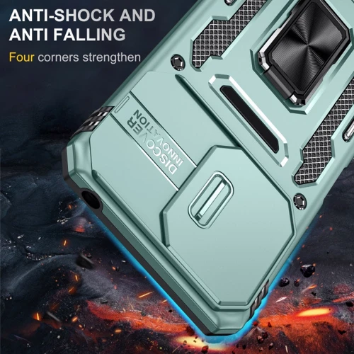 Чехол для телефонов Mobile Case Camshield Army Ring Light Green for Xiaomi Redmi Note 13 4G: Цвет зеленый