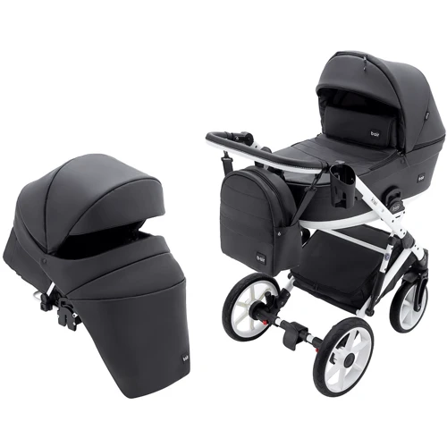 Универсальная коляска 2 в 1 Bair Kiwi White ECO BKW-29 черный (680743)