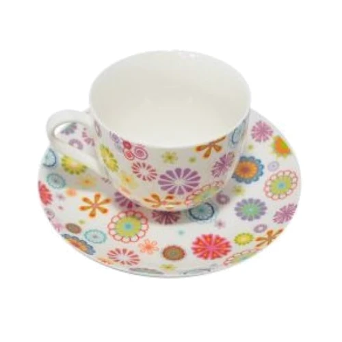 Чашка с блюдцем Krauff Blumen 230 мл (21-244-014)
