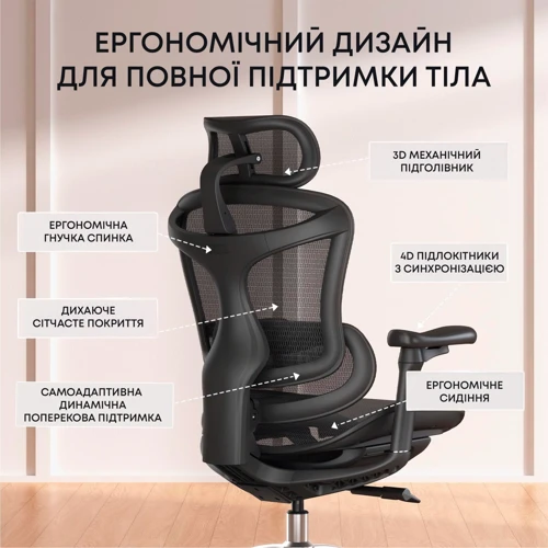 Офисное кресло Sihoo DORO C300L Mesh Black (DORO-C300L-A3-101)
