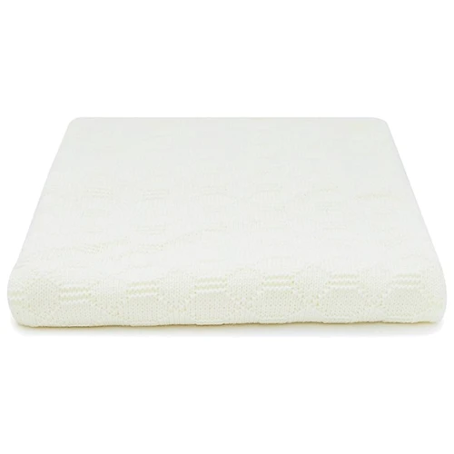 Плед Sewel вязаный белый 120x120 см (OW519)