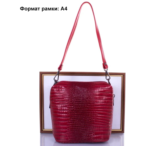 Женская сумка через плечо Desisan красная (SHI1484-580): Материал Натуральная кожа