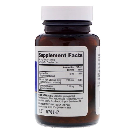 Dr. Mercola Zinc Plus Selenium Цинк и селен 30 капсул: Тип Цинк