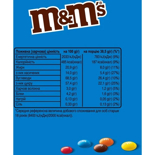 Упаковка драже M&M's Crispy з рисовими кульками в молочному шоколаді 16х77 г (УП5000159541268): Умови зберігання при температурі 18±3 °С та відносній вологості повітря не більше 75%