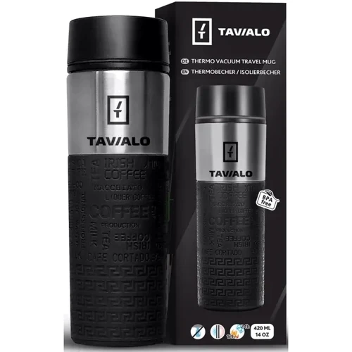 Термокухоль Tavialo termo 420 мл, чорний (190420101): Матеріал корпусу Нержавеющая сталь