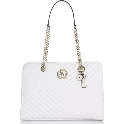 Женская сумка тоут Guess Blakely Lrg Girlfriend Satchel белая (HWVG7663100-WHI)