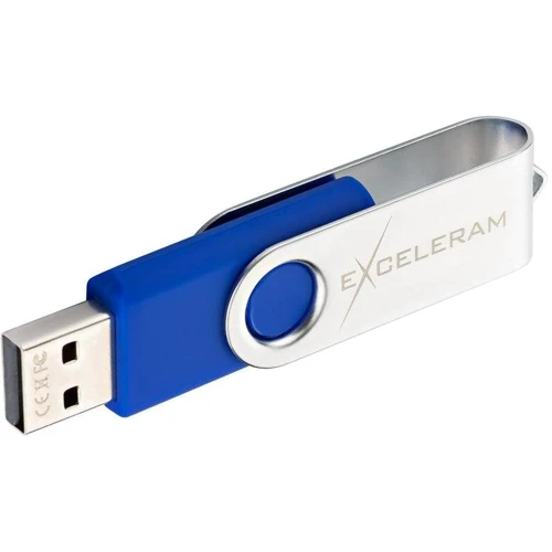 USB-флешка eXceleram 32GB P1 Series USB 2.0 Silver/Blue (EXP1U2SIBL32) фото 4